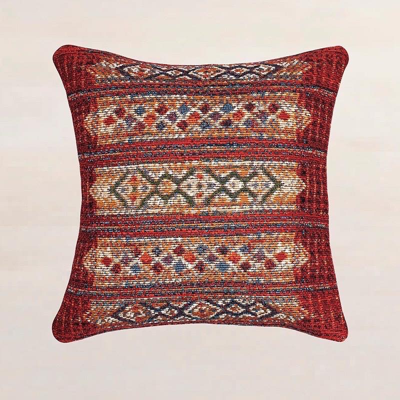 Indoor/ Outdoor Marina Tribal Stripe Pillow, 18